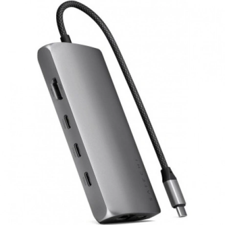 Адаптер Satechi USB-C Multiport Adapter 8K with Ethernet V3. Цвет: серый космос - фото 3