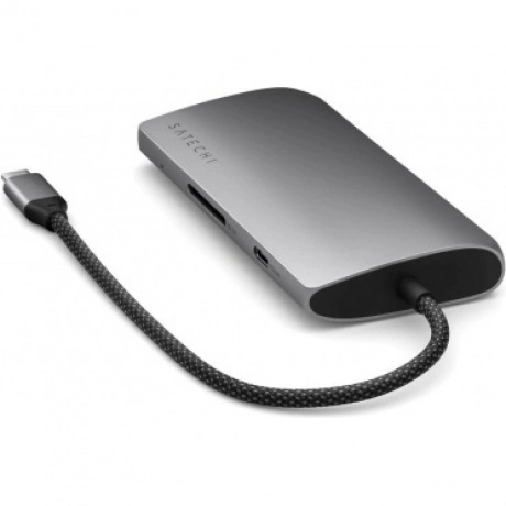 Адаптер Satechi USB-C Multiport Adapter 8K with Ethernet V3. Цвет: серый космос - фото 4
