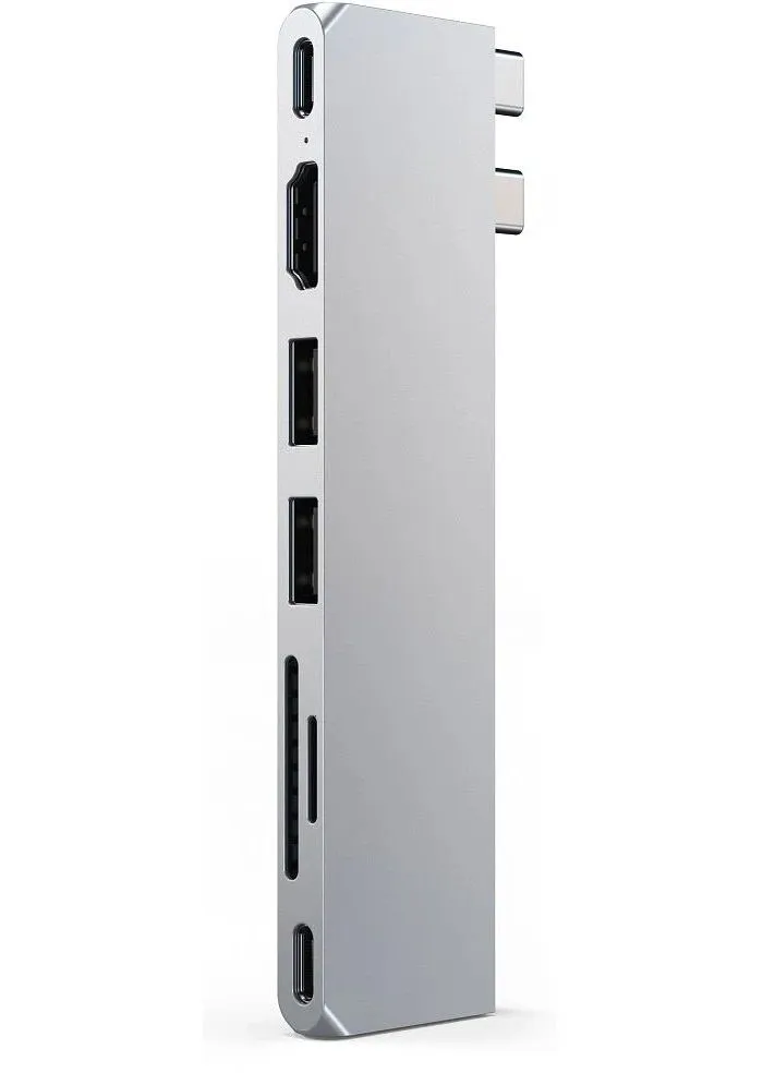 Адаптер Satechi USB-C Pro Hub Slim Adapter. Цвет: серебристый - фото 4
