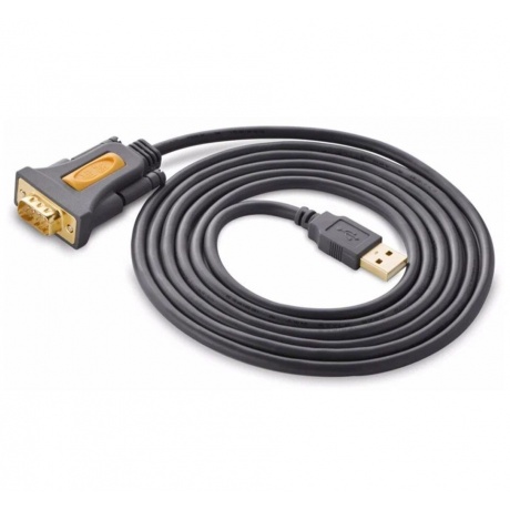 Адаптер UGREEN CR104 (20222) USB 2.0 A To DB9 RS-232 Male Adapter Cable. Длина 2 м. Цвет: серый - фото 3