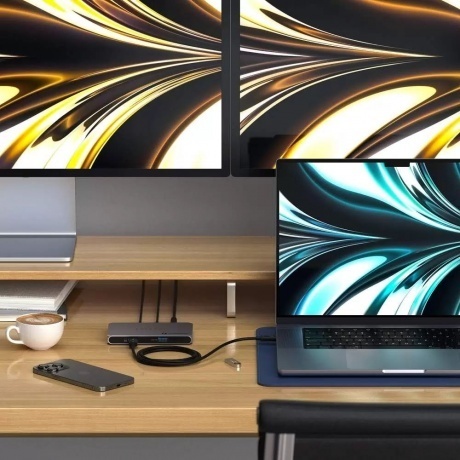 Хаб Satechi Thunderbolt 4 Slim Hub. Цвет: серый космос - фото 7