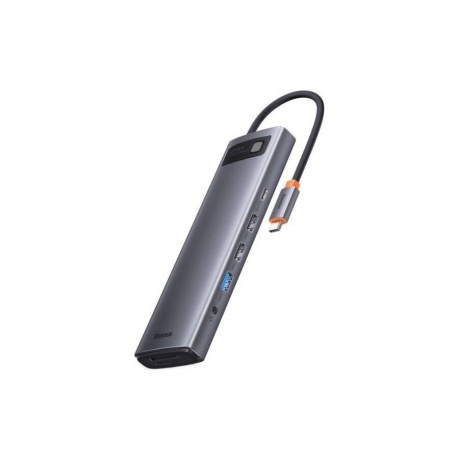 

Хаб Baseus Metal Gleam Series 12-in-1 Docking Station Gray (WKWG020213)
