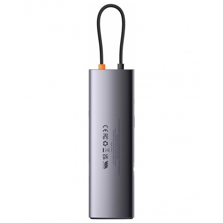 Хаб Baseus Metal Gleam Series 12-in-1 Docking Station Gray (WKWG020213) - фото 11