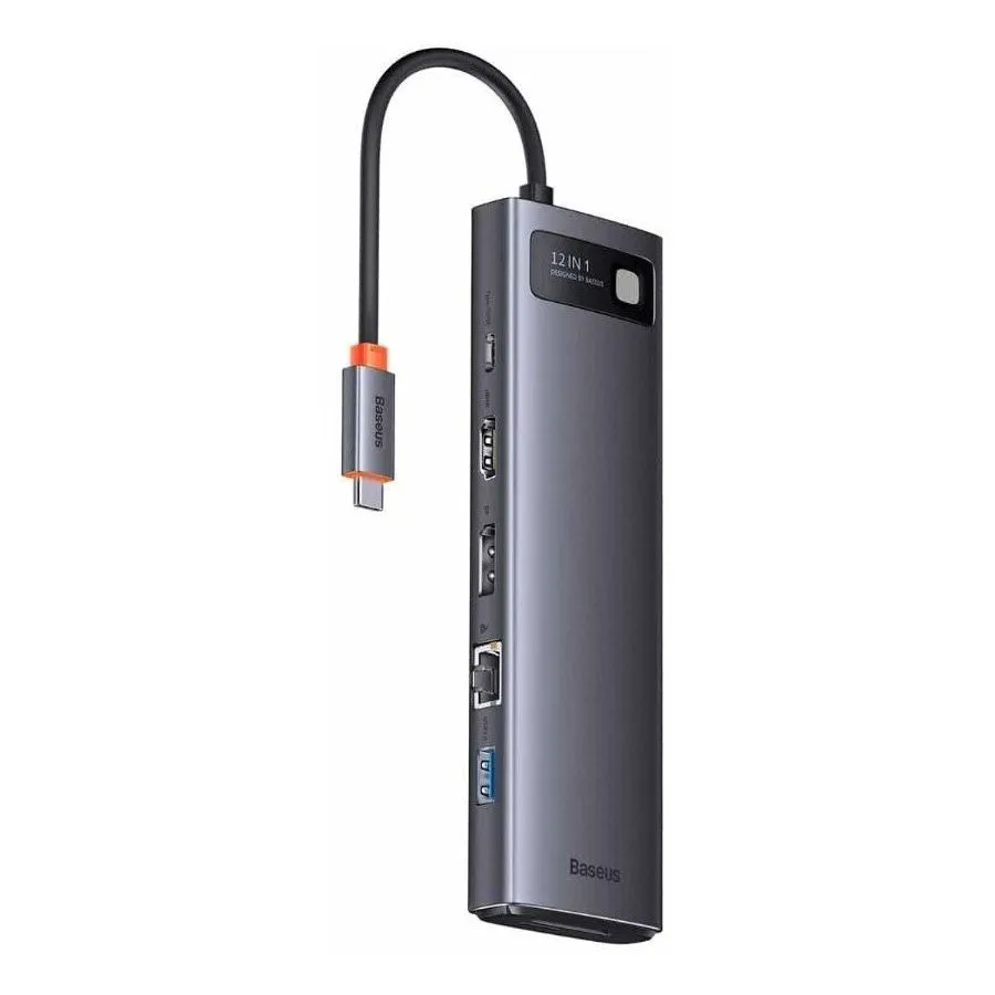 Хаб Baseus Metal Gleam Series 12-in-1 Docking Station Gray (WKWG020213) - фото 2