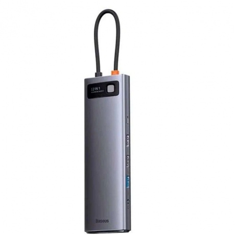 Хаб Baseus Metal Gleam Series 12-in-1 Docking Station Gray (WKWG020213) - фото 5