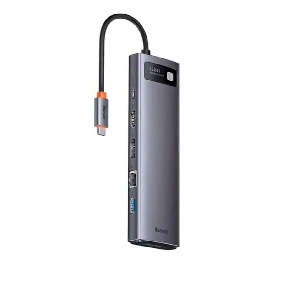 Хаб Baseus Metal Gleam Series 12-in-1 Docking Station Gray (WKWG020213) - фото 6