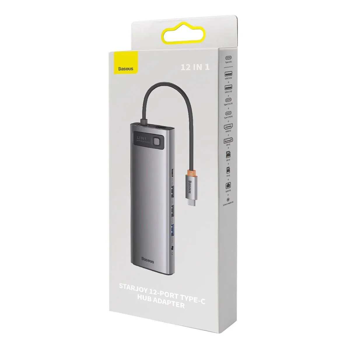 Хаб Baseus Metal Gleam Series 12-in-1 Docking Station Gray (WKWG020213) - фото 8