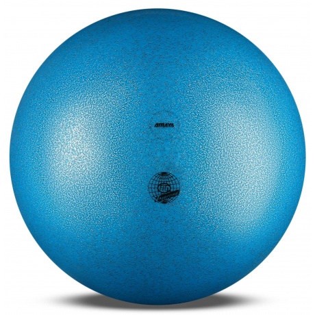 Мяч для художественной гимнастики силикон AMAYA GALAXI 410 г, 350630, Бирюзовый, 20 см - фото 1