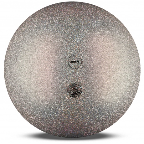 Мяч для художественной гимнастики AMAYA HOLOSCENTE 400 г tecnocaucho, 350536, Серебро с блестками, 20 см - фото 1