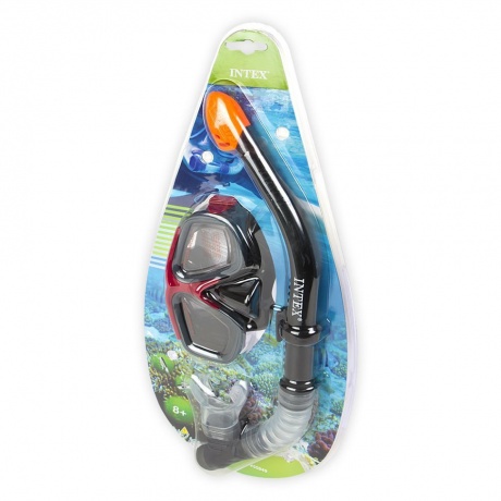 Набор для подводного плавания SURF RIDER (маска 55975, трубка 55928), защита от брызг, от 8 лет, 55949, - фото 2