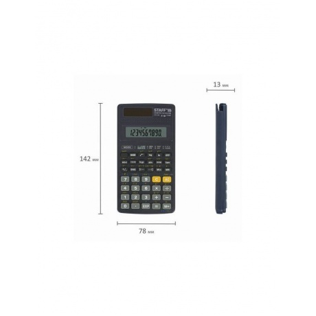 Калькулятор инженерный STAFF STF-310 (142х78мм), 10+2 разрядов, двойное питание, 250279 - фото 9
