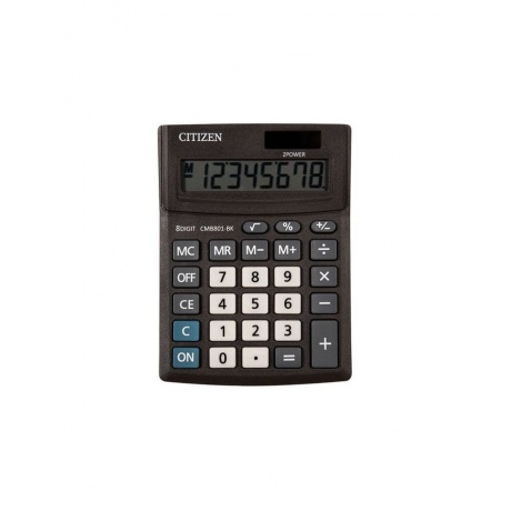 Калькулятор настольный CITIZEN BUSINESS LINE CMB801BK, МАЛЫЙ (137x102мм), 8 разрядов,двойное питание - фото 2