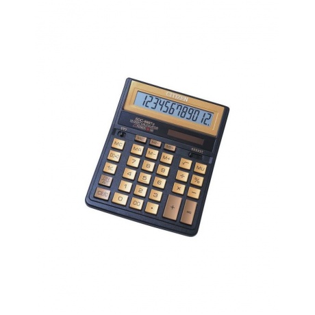 Калькулятор настольный CITIZEN SDC-888TIIGE (203х158мм), 12 разрядов, двойное питание, ЗОЛОТОЙ - фото 2