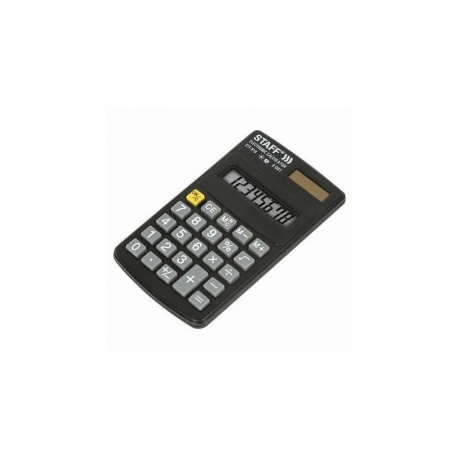 Калькулятор карманный STAFF STF-818 (102х62мм), 8 разрядов, двойное питание, 250142 - фото 1