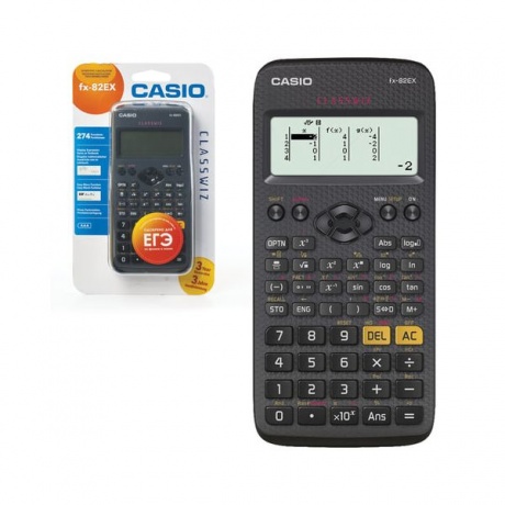Калькулятор инженерный CASIO FX-82EX-S-ET-V (166х77мм), 274 функции, батарея, серт. для ЕГЭ - фото 1