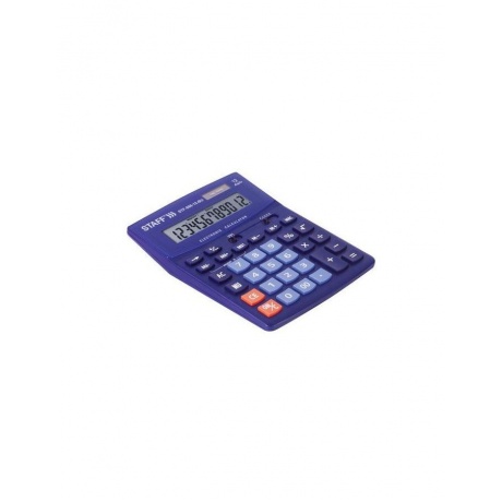 Калькулятор настольный STAFF STF-888-12-BU (200х150мм) 12 разрядов, двойное питание, СИНИЙ, 250455 - фото 3