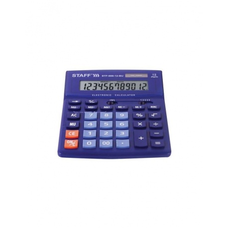 Калькулятор настольный STAFF STF-888-12-BU (200х150мм) 12 разрядов, двойное питание, СИНИЙ, 250455 - фото 4