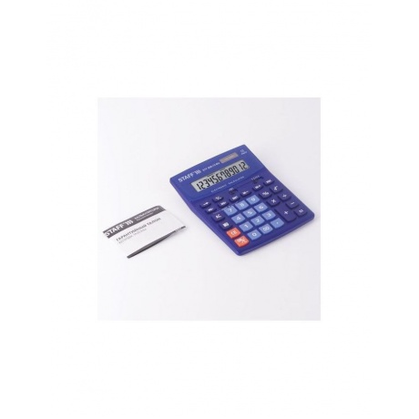Калькулятор настольный STAFF STF-888-12-BU (200х150мм) 12 разрядов, двойное питание, СИНИЙ, 250455 - фото 7