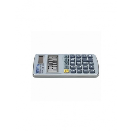 Калькулятор карманный метал. STAFF STF-1008 (103х62мм), 8 разрядов, двойное питание, 250115 - фото 5