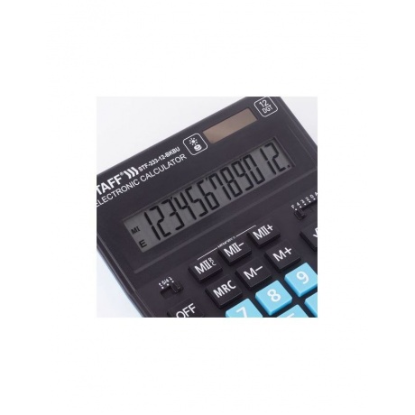 Калькулятор настольный STAFF PLUS  STF-333-BKBU ( 200x154мм) 12 разрядов,ЧЕРНО-СИНИЙ, 250461 - фото 5