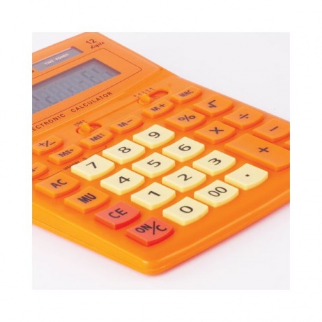 Калькулятор настольный STAFF STF-888-12-RG (200х150мм) 12 разр., двойное питание, ОРАНЖЕВЫЙ, 250453 - фото 7