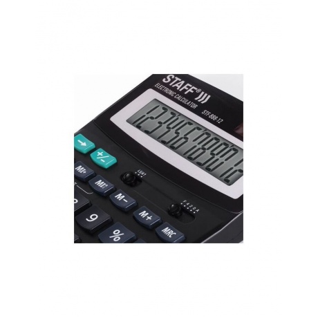 Калькулятор настольный STAFF STF-888-12 (200х150мм), 12 разрядов, двойное питание, 250149 - фото 5
