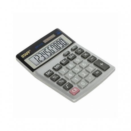 Калькулятор настольный метал. STAFF STF-1110, КОМПАКТНЫЙ (140х105мм), 10 разрядов, дв.питание,250117 - фото 3