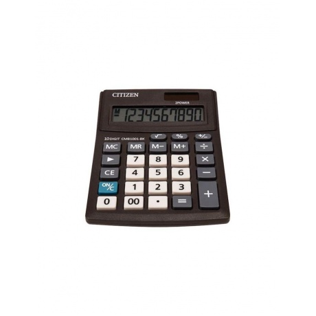 Калькулятор настольный CITIZEN BUSINESS LINE CMB1001BK, МАЛЫЙ(136x100мм),10 разрядов,двойное питание - фото 2
