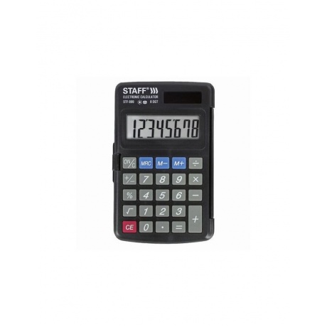 Калькулятор карманный STAFF STF-899 (117х74мм), 8 разрядов, двойное питание, 250144 - фото 11