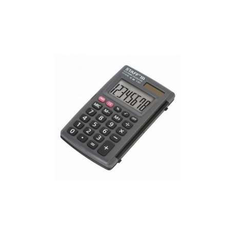 Калькулятор карманный STAFF STF-6248 (104х63мм), 8 разрядов, двойное питание, 250284 - фото 2