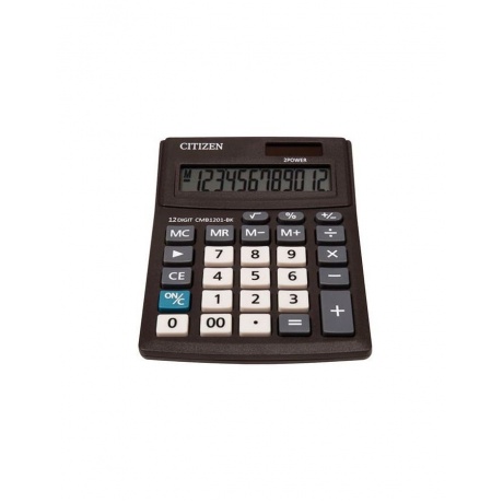 Калькулятор настольный CITIZEN BUSINESS LINE CMB1201BK, МАЛЫЙ(137х102мм),12 разрядов,двойное питание - фото 2