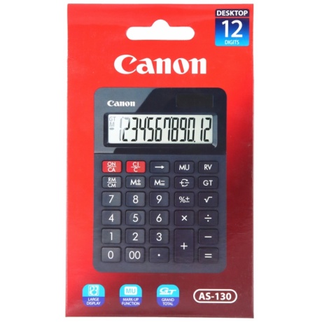 Калькулятор карманный Canon AS-130 HB - фото 2