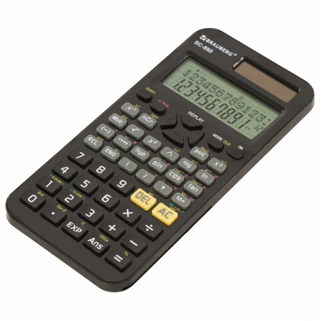 Калькулятор инженерный двухстрочный Brauberg SC-850 (163х82 мм), 240 функций, 10+2 разрядов, двойное питание, ЧЕРНЫЙ, 250525 - фото 1
