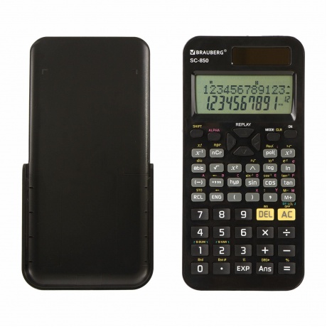 Калькулятор инженерный двухстрочный Brauberg SC-850 (163х82 мм), 240 функций, 10+2 разрядов, двойное питание, ЧЕРНЫЙ, 250525 - фото 5