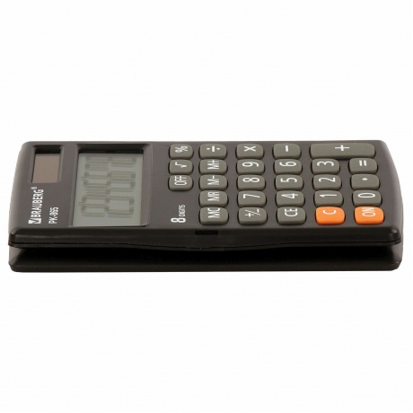 Калькулятор карманный Brauberg PK-865-BK (120x75 мм), 8 разрядов, двойное питание, ЧЕРНЫЙ, 250524 - фото 11