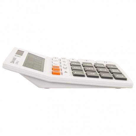 Калькулятор настольный Brauberg ULTRA-12-WT (192x143 мм), 12 разрядов, двойное питание, БЕЛЫЙ, 250496 - фото 7