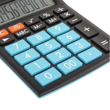 Калькулятор настольный Brauberg ULTRA COLOR-12-BKBU (192x143 мм), 12 разрядов, двойное питание, ЧЕРНО-ГОЛУБОЙ, 250497 - фото 11