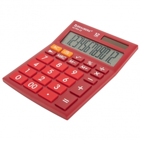 Калькулятор настольный Brauberg ULTRA-12-WR (192x143 мм), 12 разрядов, двойное питание, БОРДОВЫЙ, 250494 - фото 8