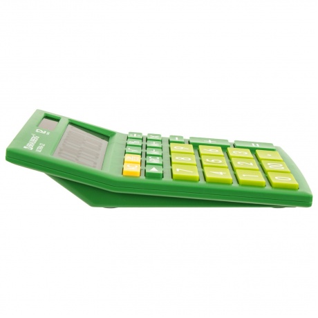 Калькулятор настольный Brauberg ULTRA-12-GN (192x143 мм), 12 разрядов, двойное питание, ЗЕЛЕНЫЙ, 250493 - фото 6