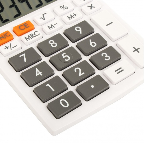 Калькулятор настольный Brauberg ULTRA-08-WT, КОМПАКТНЫЙ (154x115 мм), 8 разрядов, двойное питание, БЕЛЫЙ, 250512 - фото 10