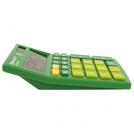 Калькулятор настольный Brauberg ULTRA-08-GN, КОМПАКТНЫЙ (154x115 мм), 8 разрядов, двойное питание, ЗЕЛЕНЫЙ, 250509 - фото 3