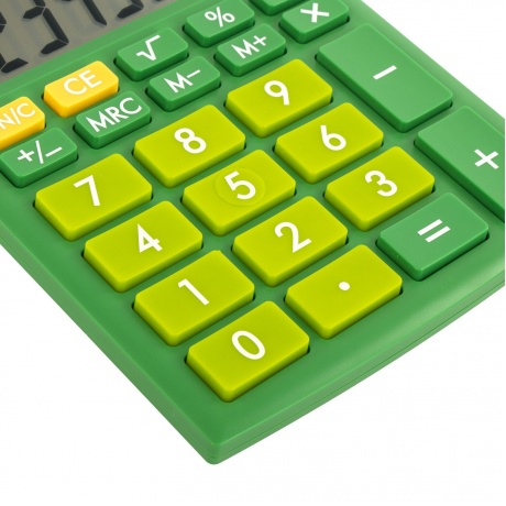 Калькулятор настольный Brauberg ULTRA-08-GN, КОМПАКТНЫЙ (154x115 мм), 8 разрядов, двойное питание, ЗЕЛЕНЫЙ, 250509 - фото 9