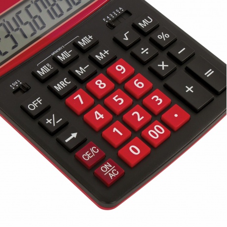 Калькулятор настольный Brauberg EXTRA COLOR-12-BKWR (206x155 мм), 12 разрядов, двойное питание, ЧЕРНО-МАЛИНОВЫЙ, 250479 - фото 10