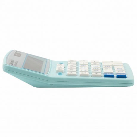 Калькулятор настольный Brauberg EXTRA PASTEL-12-LB (206x155 мм), 12 разрядов, двойное питание, ГОЛУБОЙ, 250486 - фото 11
