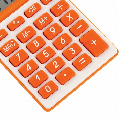 Калькулятор карманный Brauberg PK-608-RG (107x64 мм), 8 разрядов, двойное питание, ОРАНЖЕВЫЙ, 250522 - фото 5