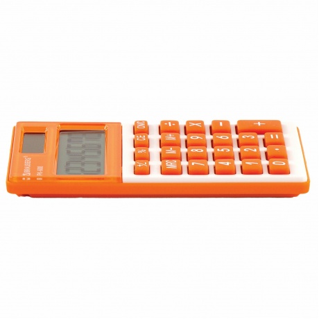 Калькулятор карманный Brauberg PK-608-RG (107x64 мм), 8 разрядов, двойное питание, ОРАНЖЕВЫЙ, 250522 - фото 10