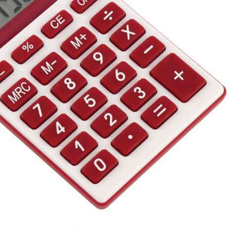 Калькулятор карманный Brauberg PK-608-WR (107x64 мм), 8 разрядов, двойное питание, БОРДОВЫЙ, 250521 - фото 12