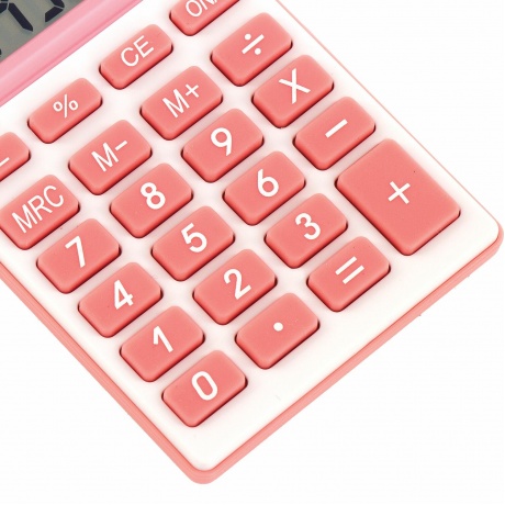 Калькулятор карманный Brauberg PK-608-PK (107x64 мм), 8 разрядов, двойное питание, РОЗОВЫЙ, 250523 - фото 13