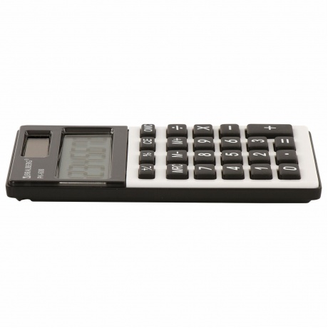 Калькулятор карманный Brauberg PK-608 (107x64 мм), 8 разрядов, двойное питание, СЕРЕБРИСТЫЙ, 250518 - фото 4