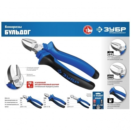 Бокорезы ЗУБР Профессионал 160мм 2201-5-16_z02 - фото 5